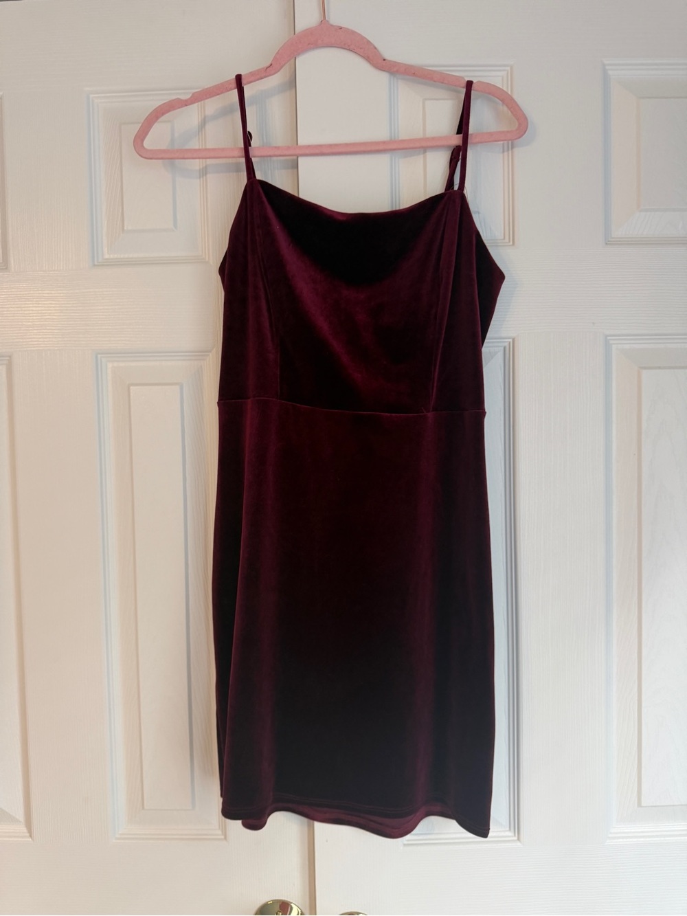 Urban Outfitters Burgundy Velvet Mini Slip Dress